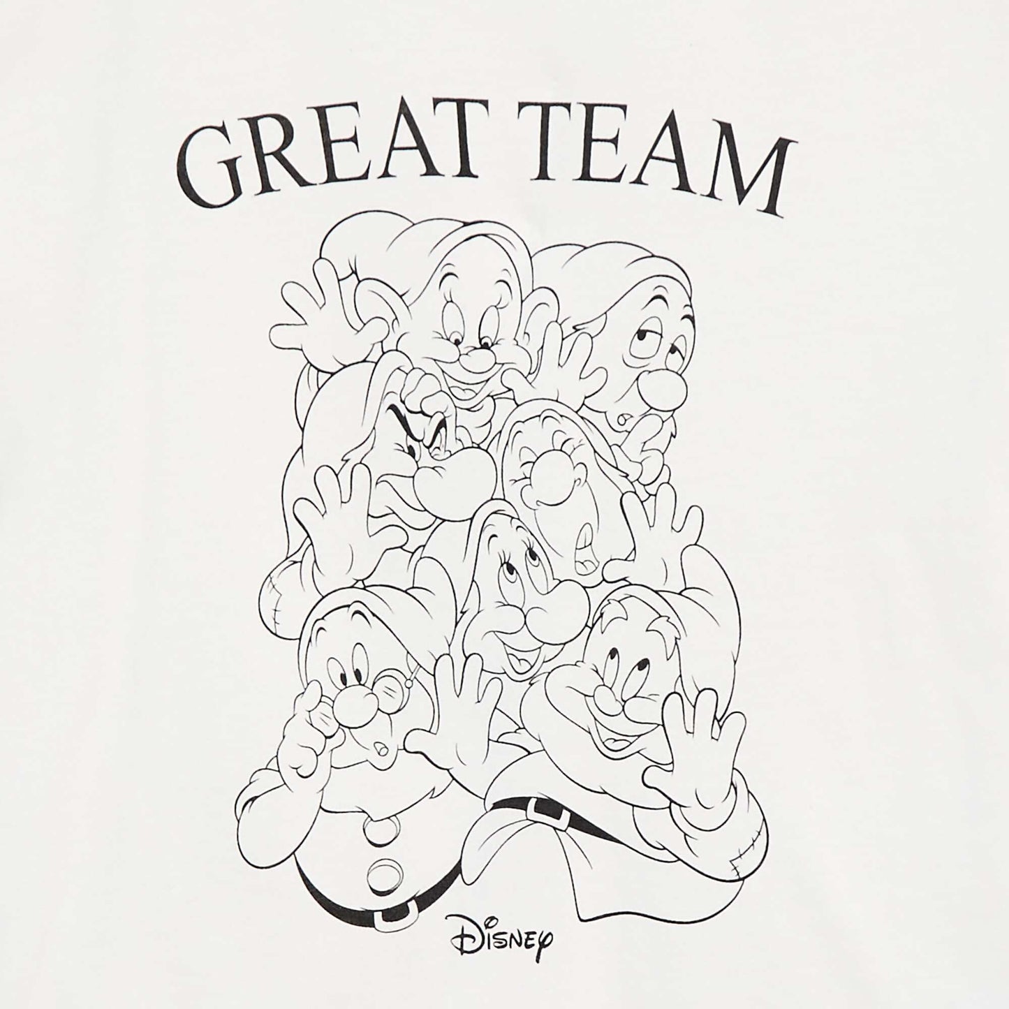 T-shirt 'Les 7 nains' 'Disney' BLANC