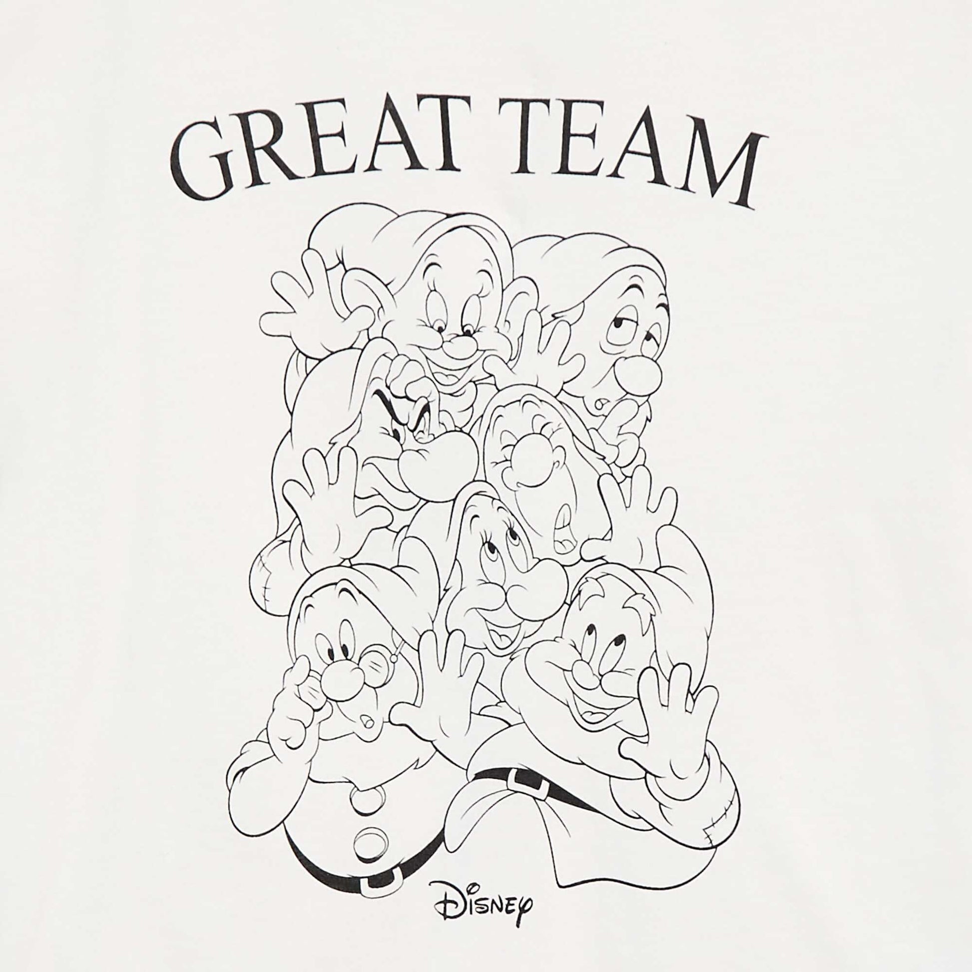 T-shirt 'Les 7 nains' 'Disney' BLANC