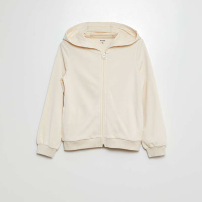 Sweat à capuche uni BLANC
