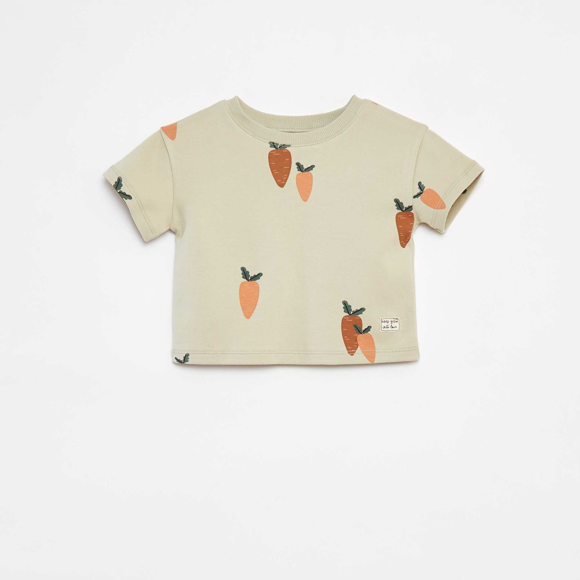T-shirt à manches courte imprimé - cradle to cradle VERT