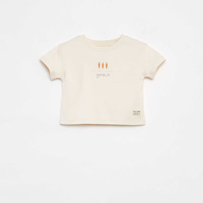 T-shirt à manches courte imprimé - cradle to cradle BLANC