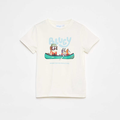 T-shirt imprimé 'Bluey' manches courtes BLANC