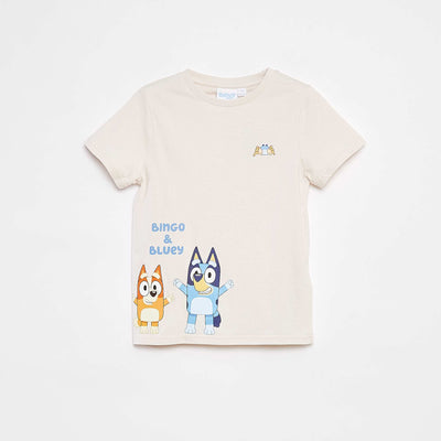 T-shirt imprimé 'Bluey' manches courtes BLANC