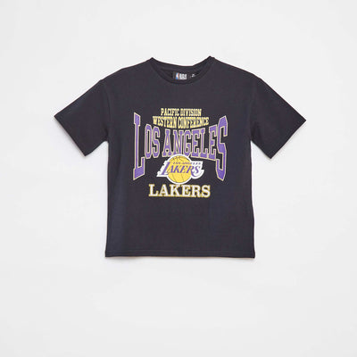 T-shirt loose à manches courtes 'NBA' NOIR