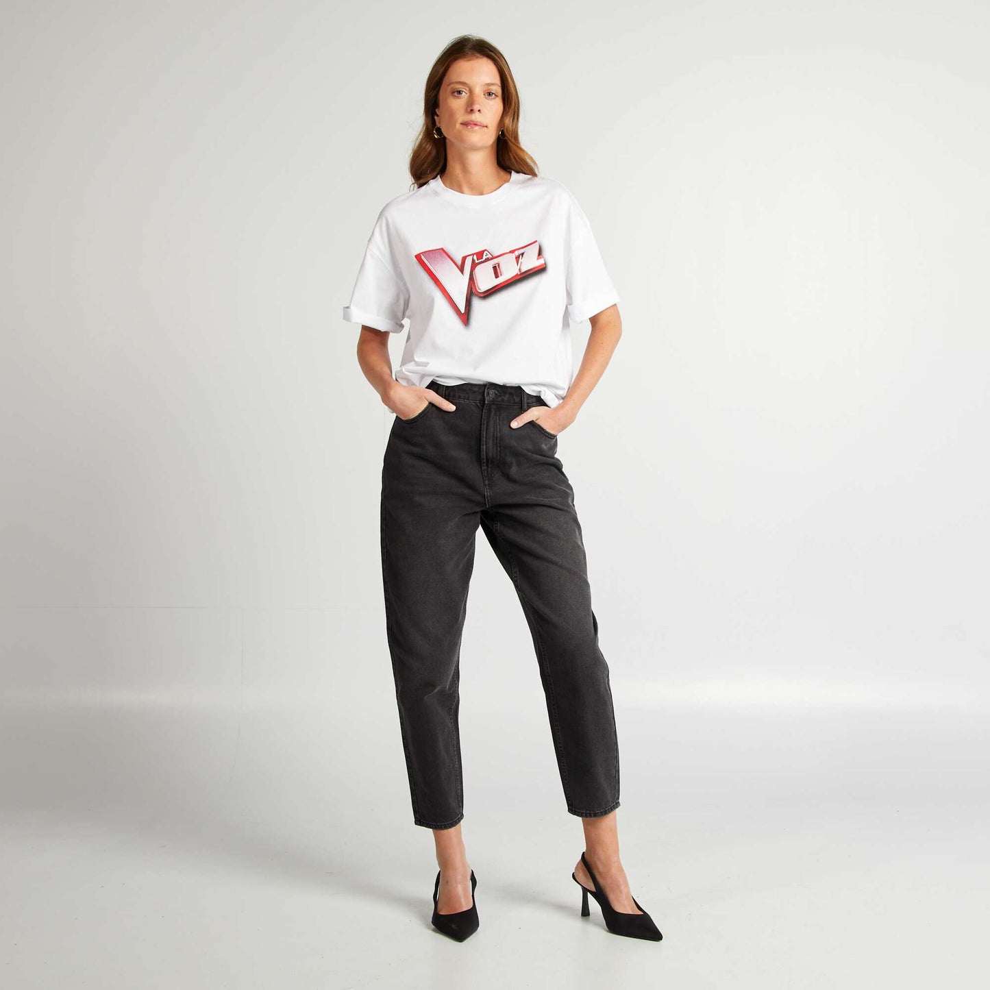 T-shirt oversize 'la Voz' BLANC