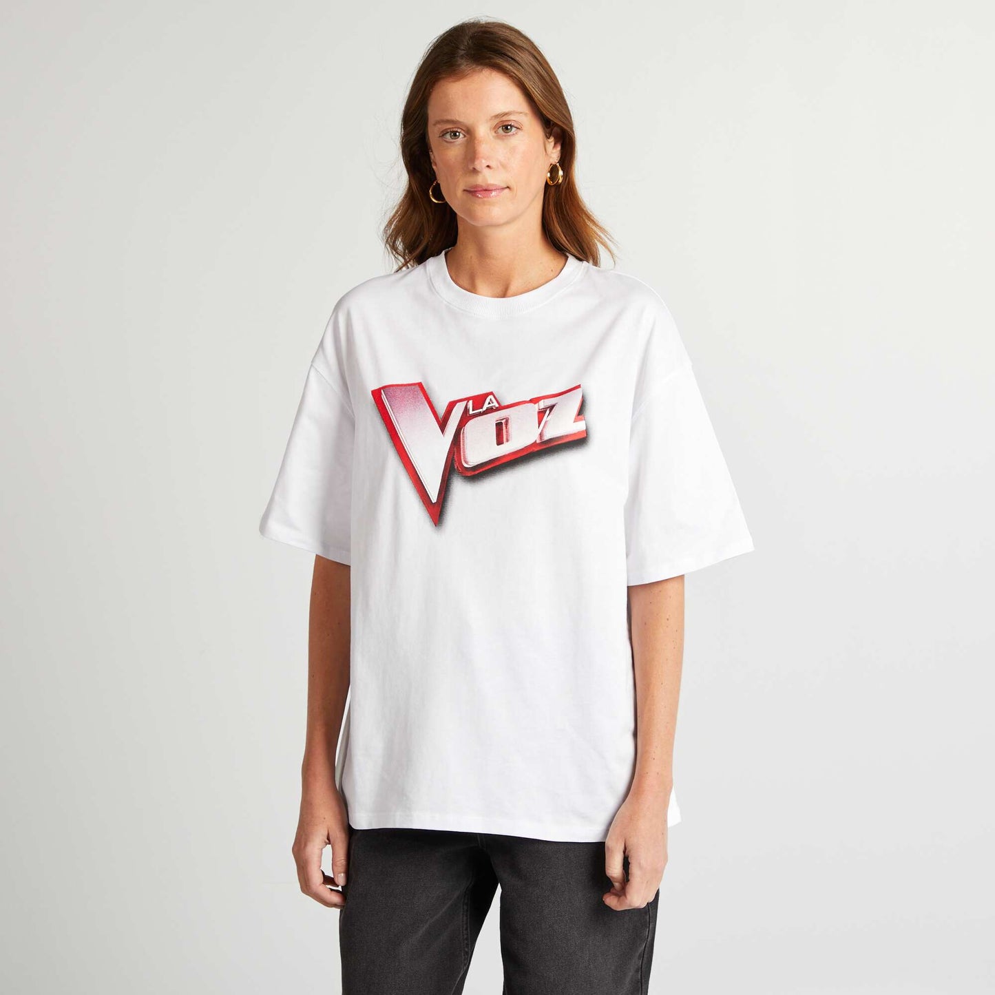 T-shirt oversize 'la Voz' BLANC