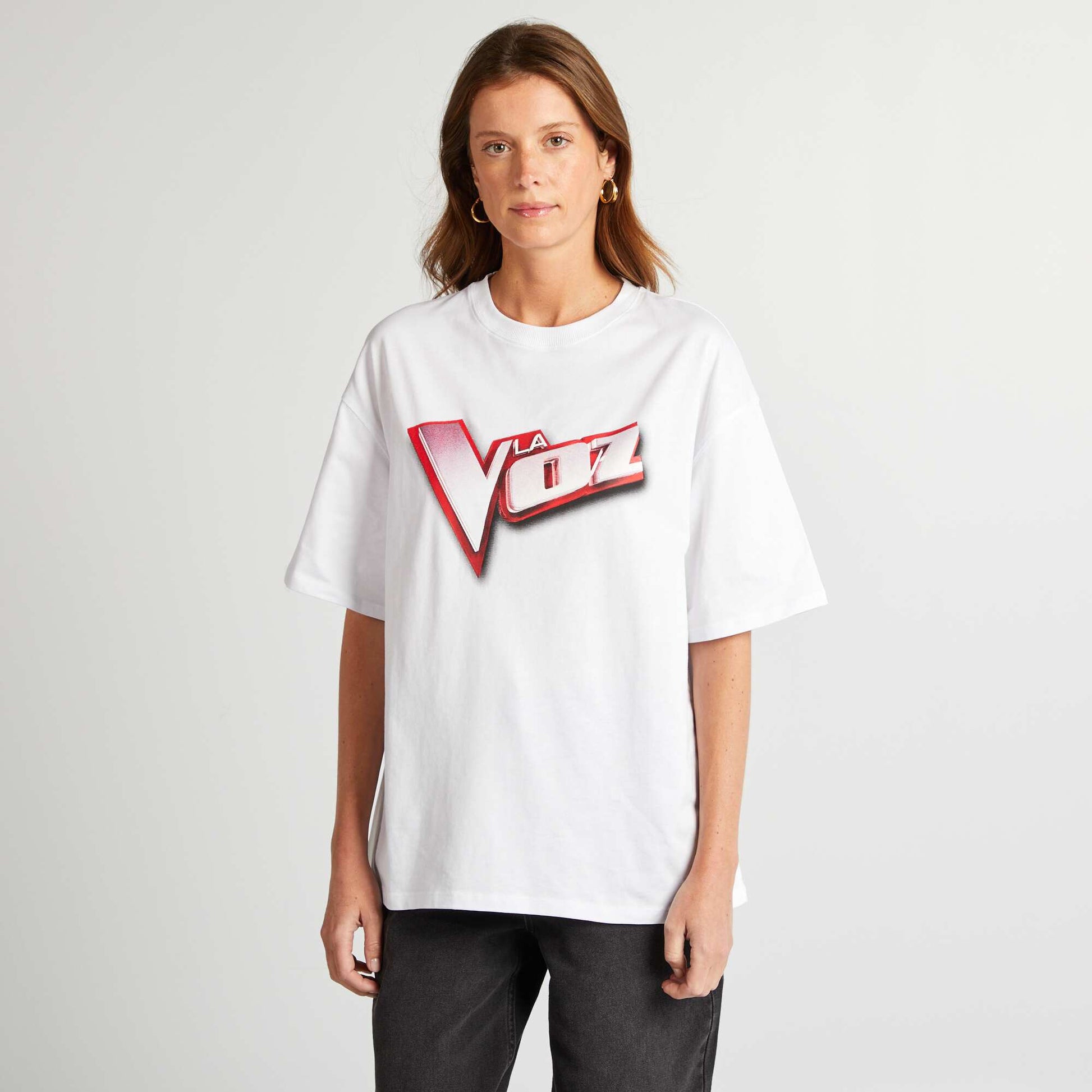 T-shirt oversize 'la Voz' BLANC