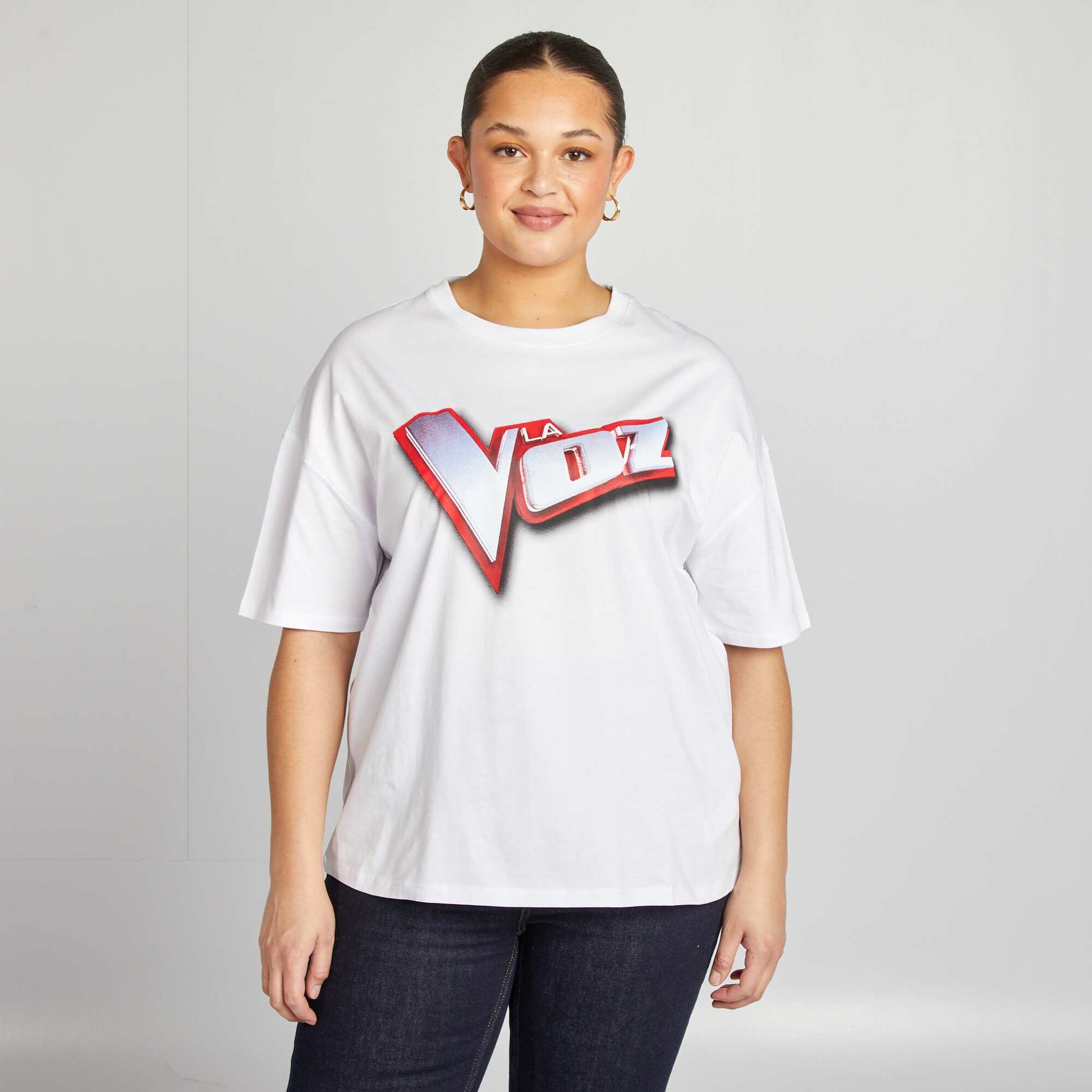 T-shirt oversize 'la Voz' BLANC