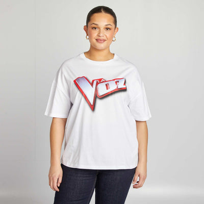 T-shirt oversize 'la Voz' BLANC