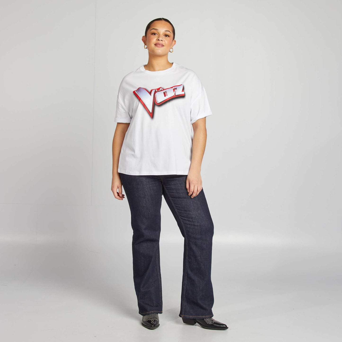 T-shirt oversize 'la Voz' BLANC