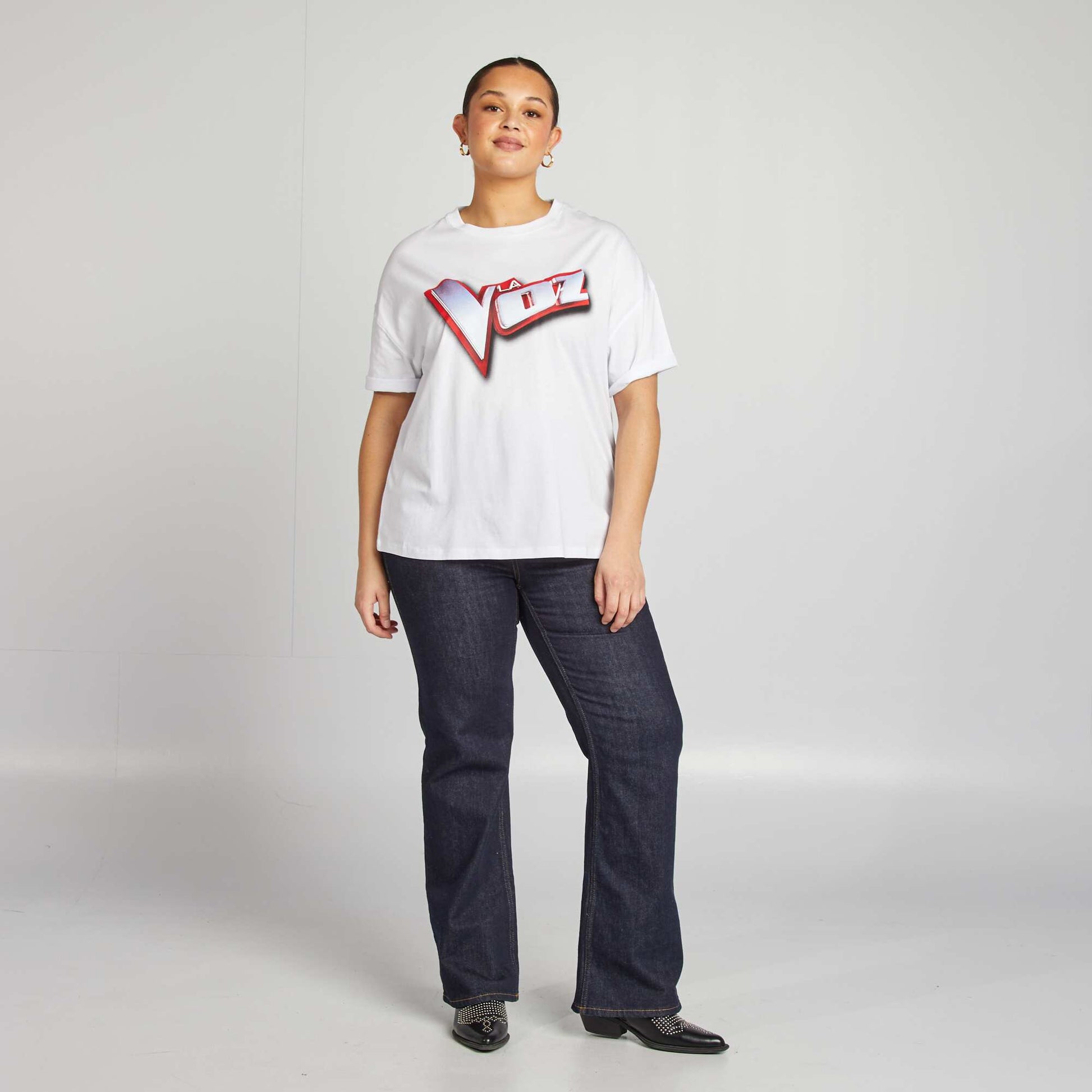 T-shirt oversize 'la Voz' BLANC