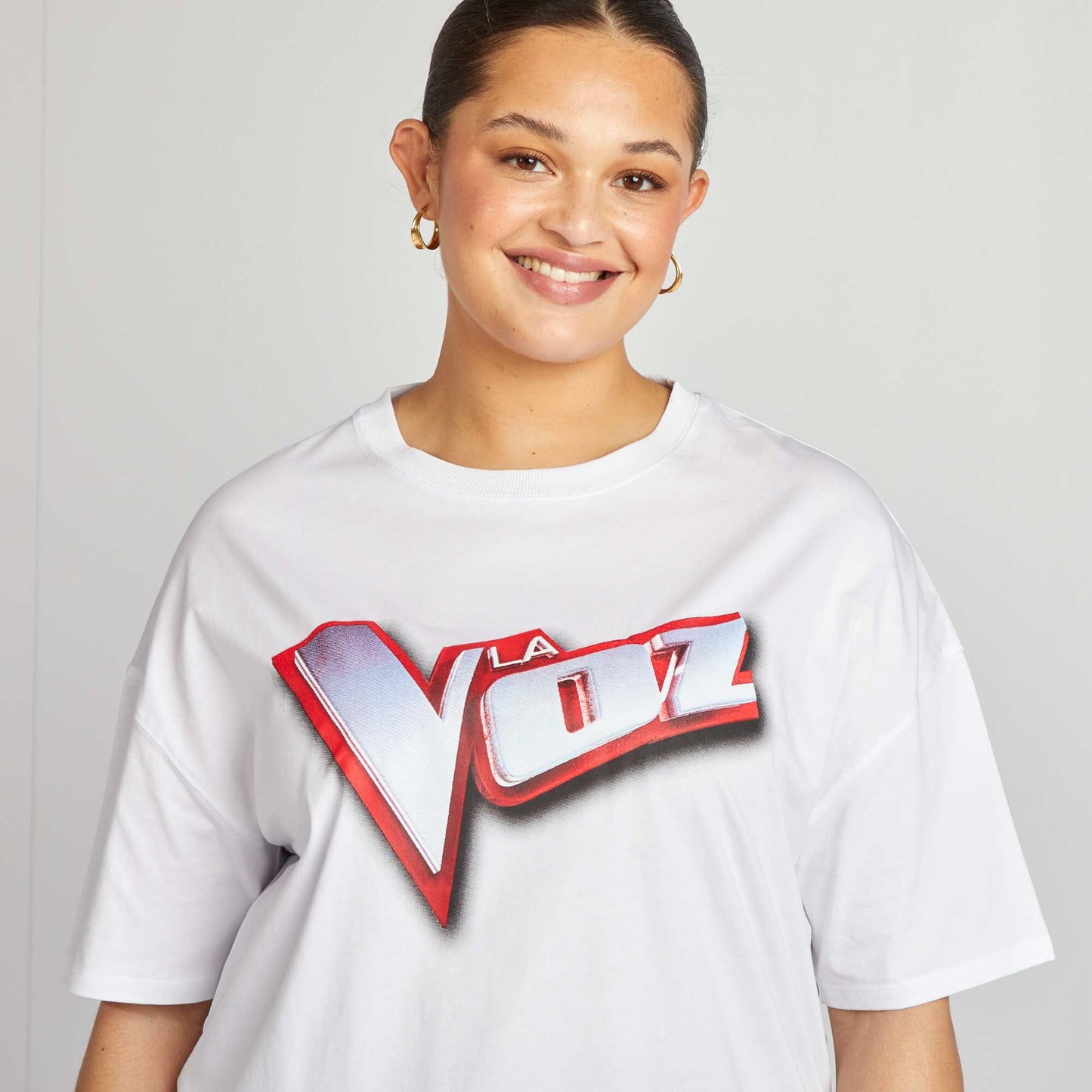 T-shirt oversize 'la Voz' BLANC