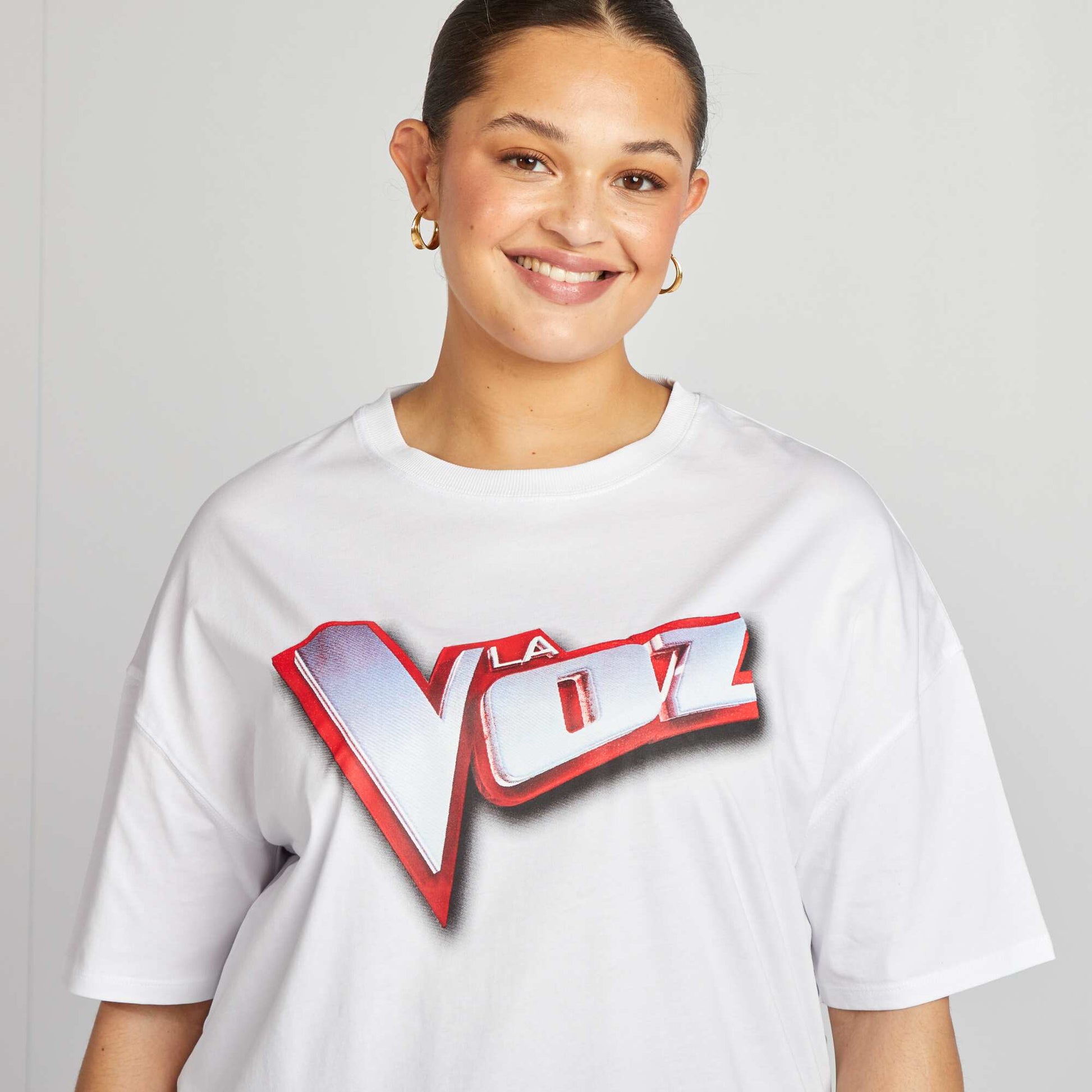 T-shirt oversize 'la Voz' BLANC