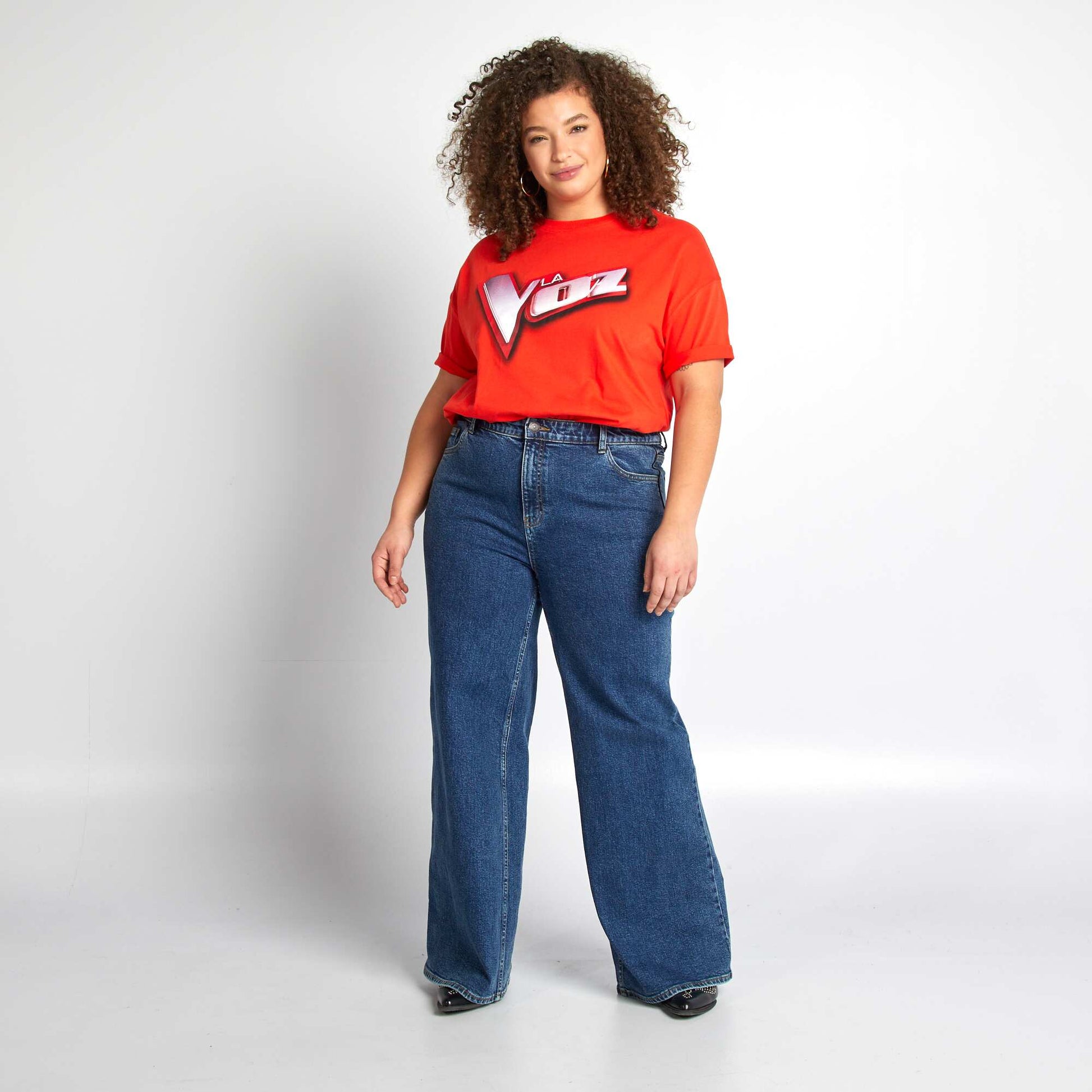 T-shirt oversize 'la Voz' ROUGE