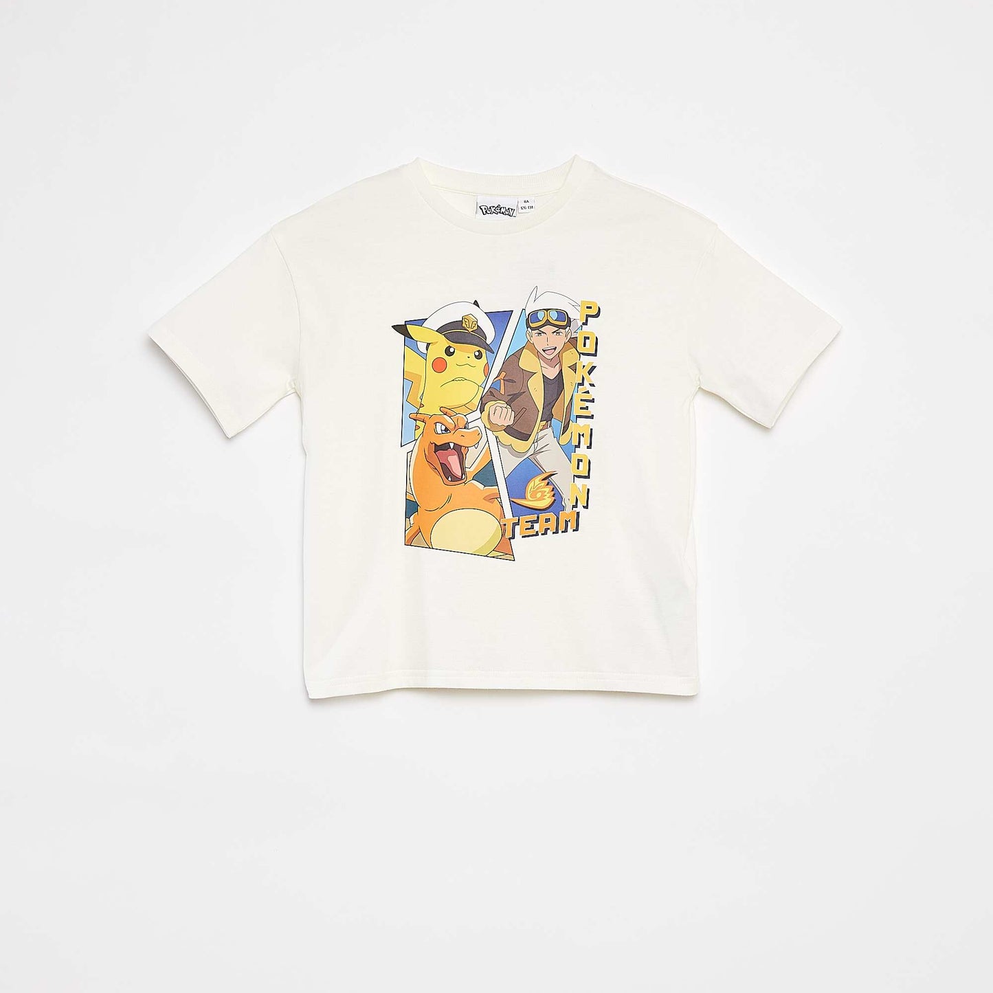 T-shirt 'Pikachu' 'Pokémon' manches courtes BLANC