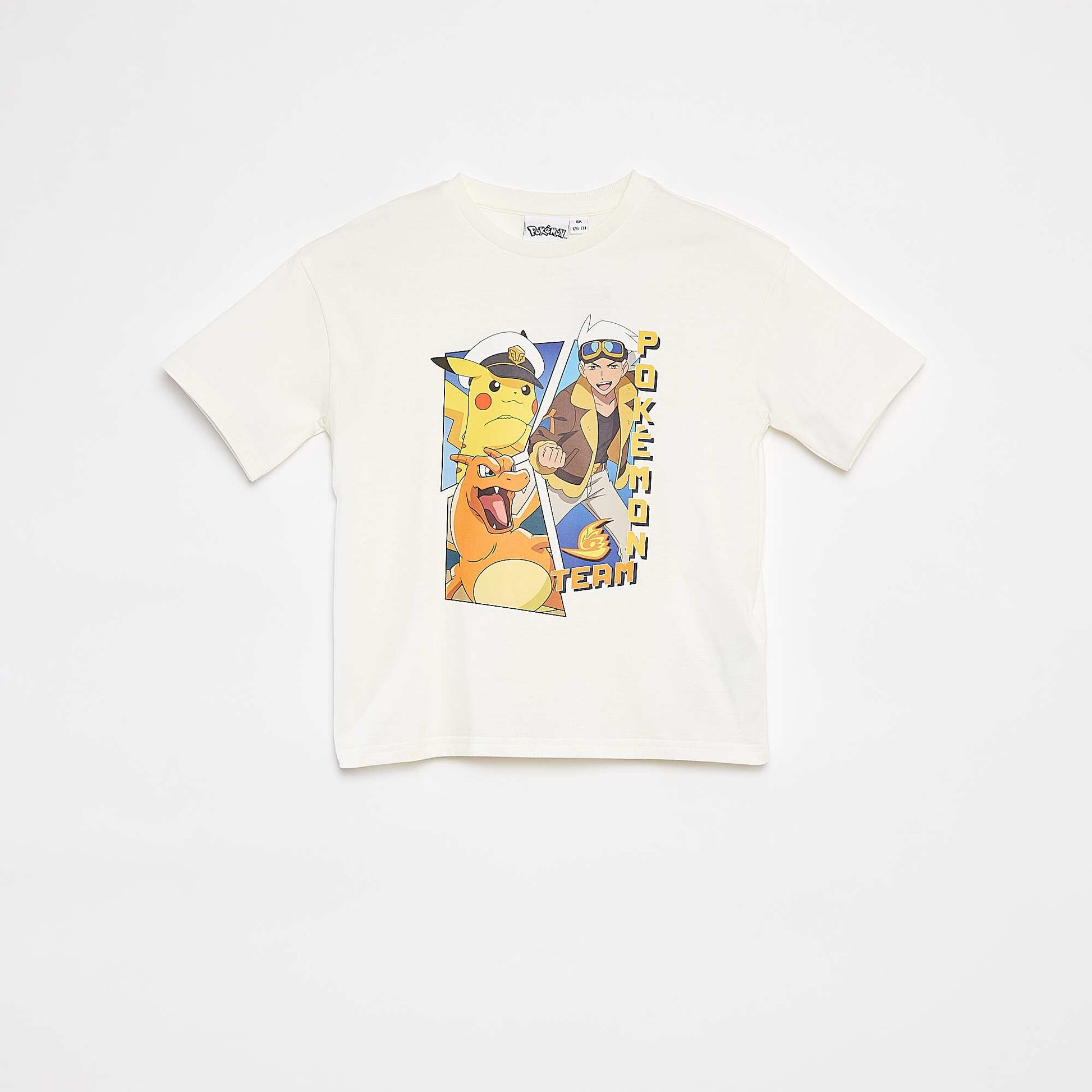 T-shirt 'Pikachu' 'Pokémon' manches courtes BLANC