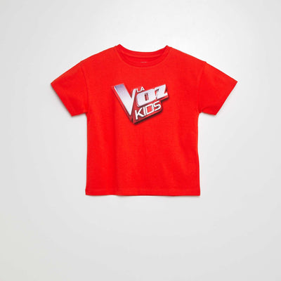 T-shirt à manches courtes 'La Voz Kids' ROUGE