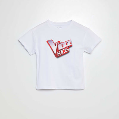 T-shirt à manches courtes 'La Voz Kids' BLANC
