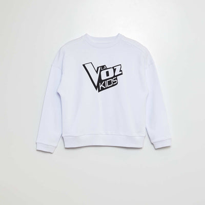 Sweat french terry 'La Voz Kids' BLANC