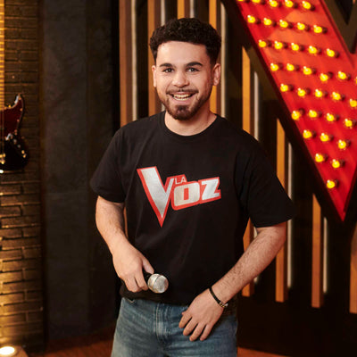 T-shirt 'The Voice' manches courtes NOIR