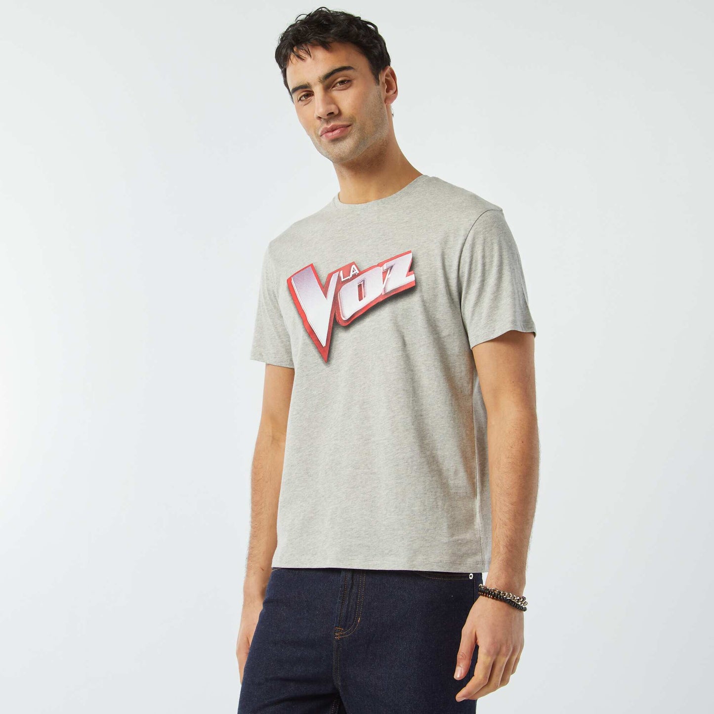 T-shirt 'The Voice' manches courtes GRIS