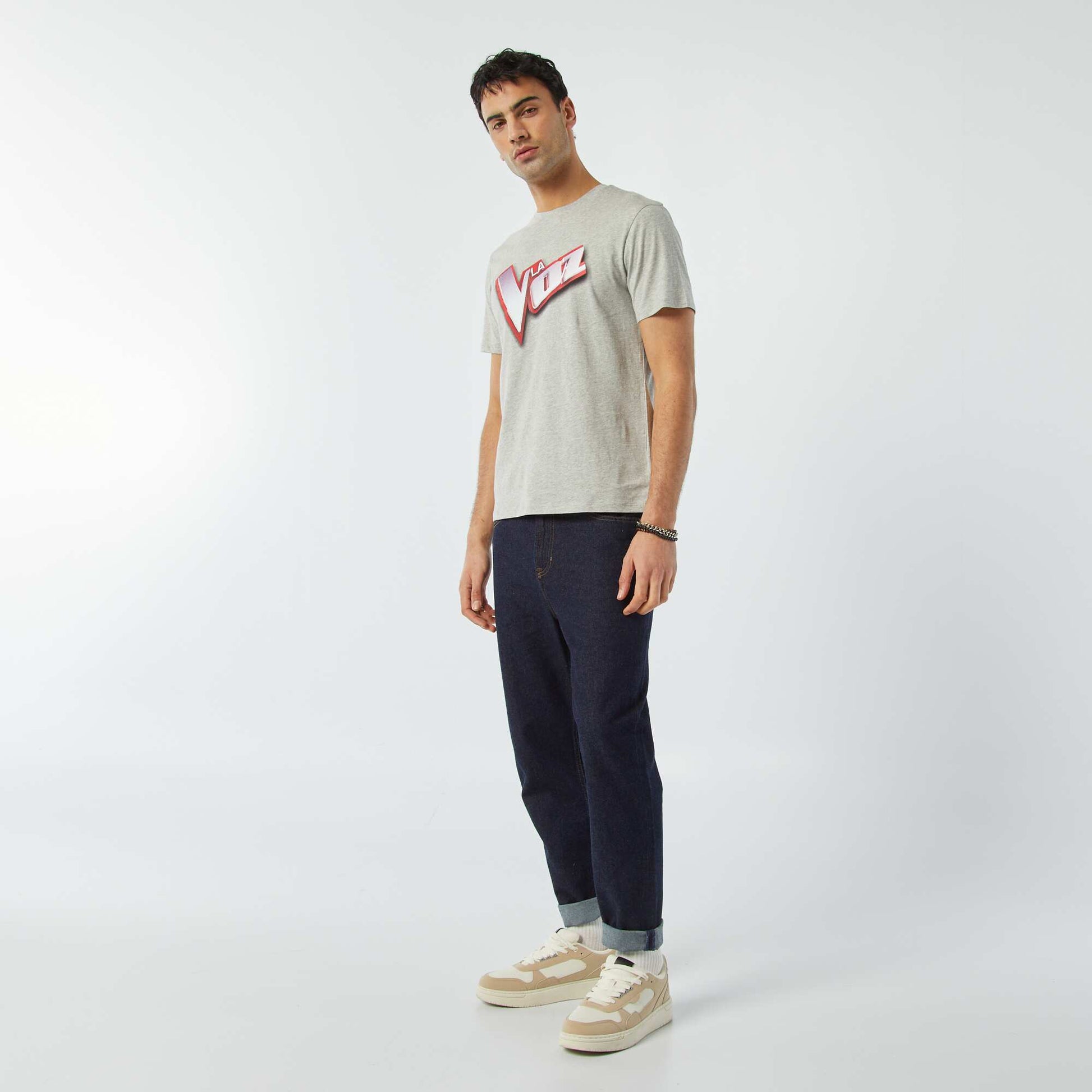 T-shirt 'The Voice' manches courtes GRIS