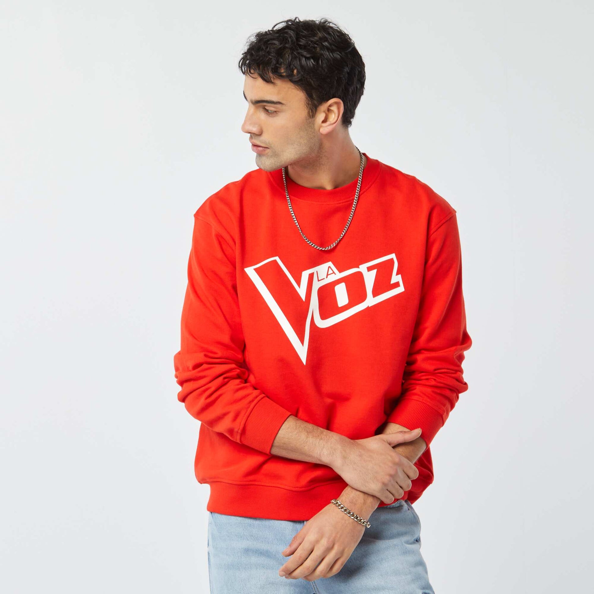 Sweat 'The Voice' en molleton léger ROUGE