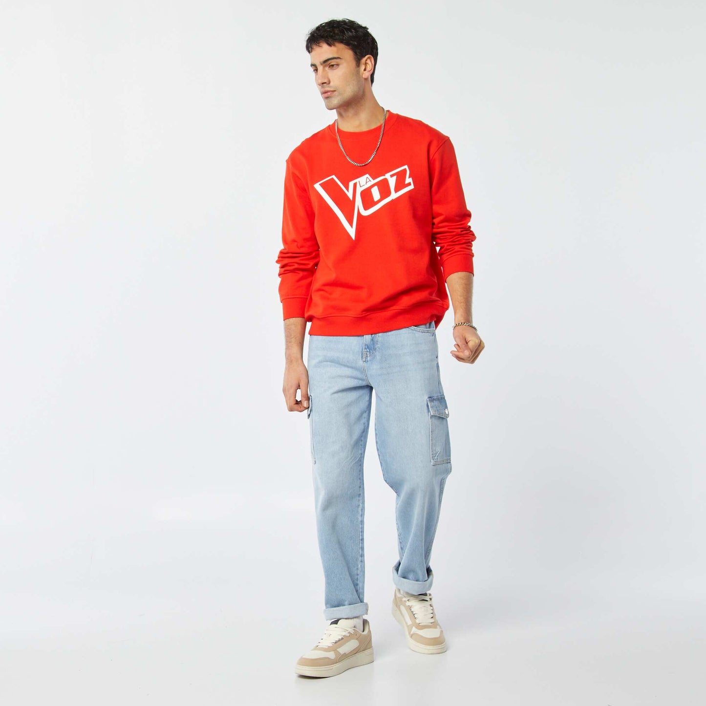 Sweat 'The Voice' en molleton léger ROUGE