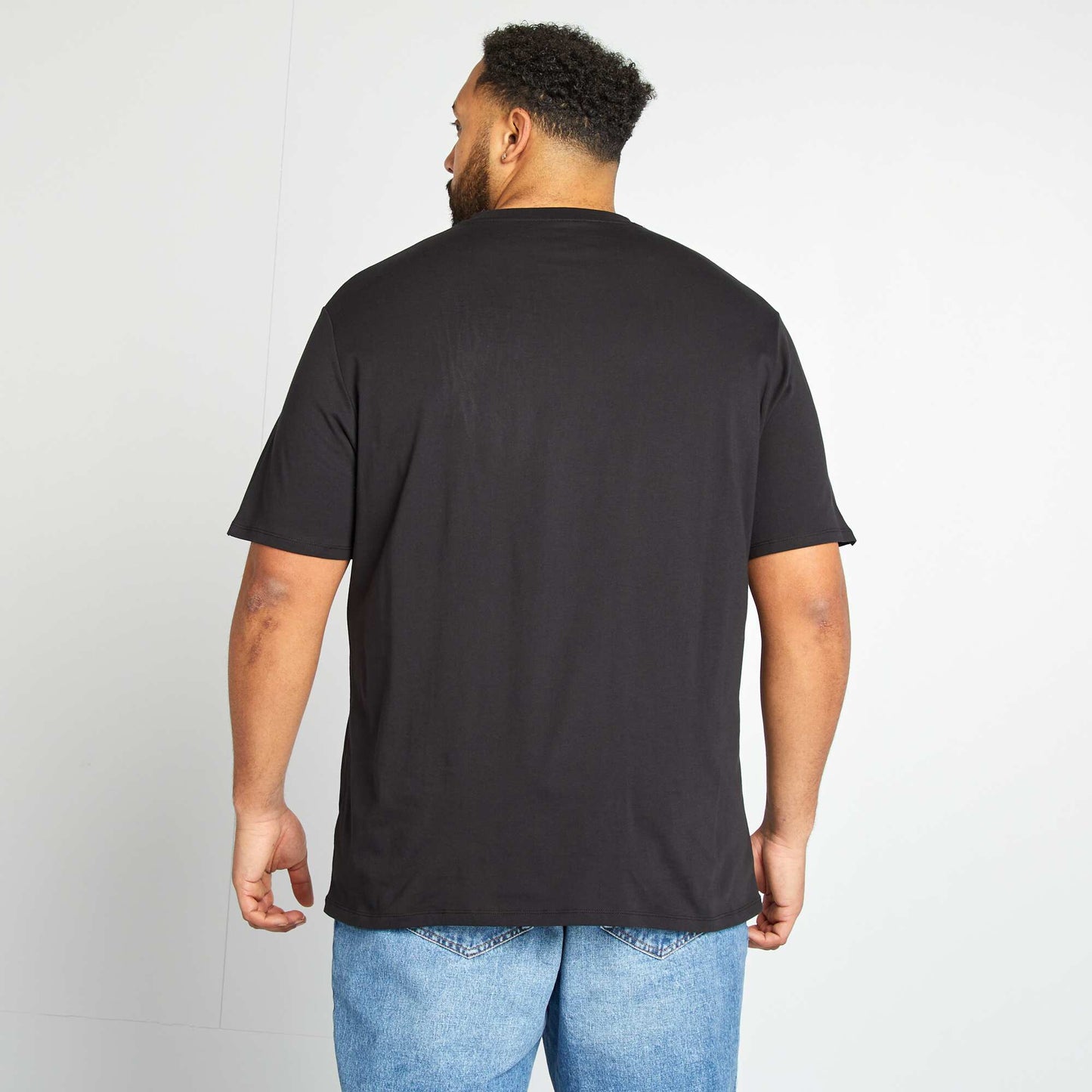 T-shirt imprimé 'La Voz' manches courtes NOIR