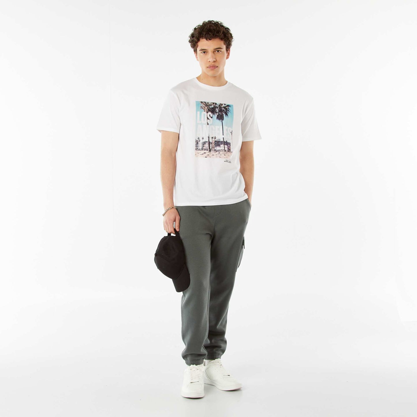 Tee-shirt imprimé à messages BLANC