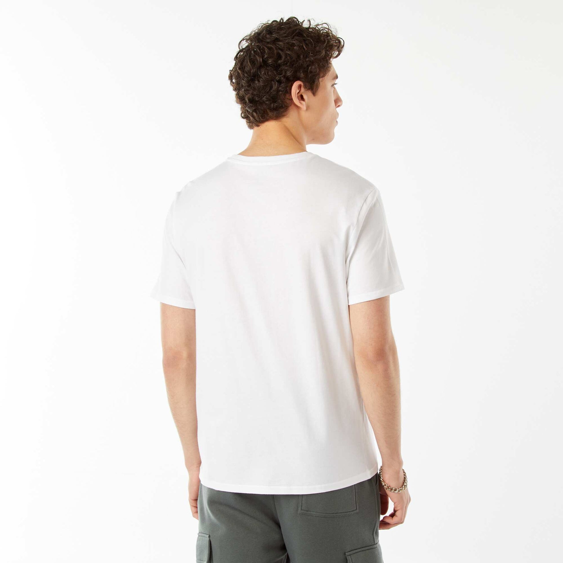 Tee-shirt imprimé à messages BLANC