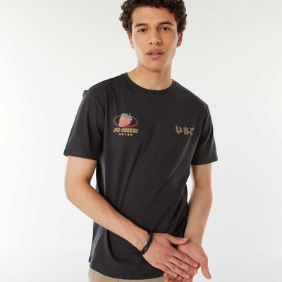 Tee-shirt imprimé à messages GRIS