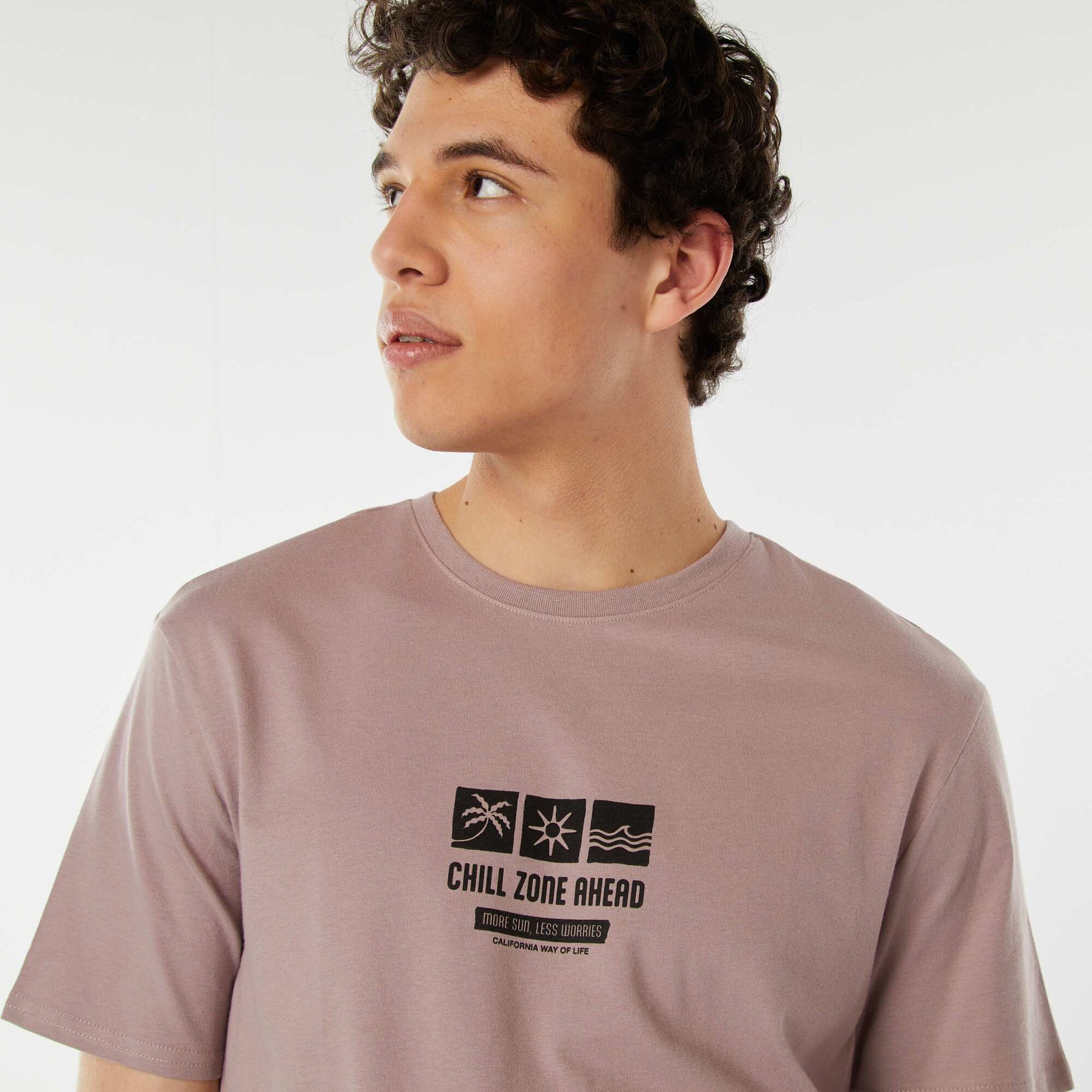 Tee-shirt imprimé à messages ROSE