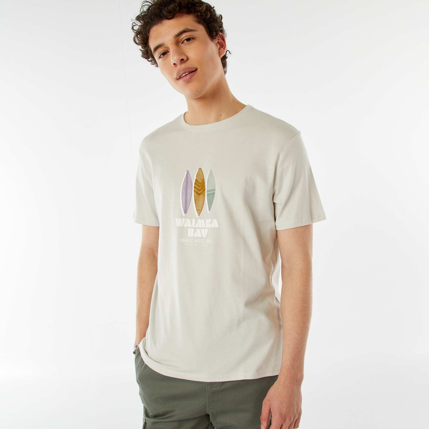Tee-shirt imprimé à messages GRIS