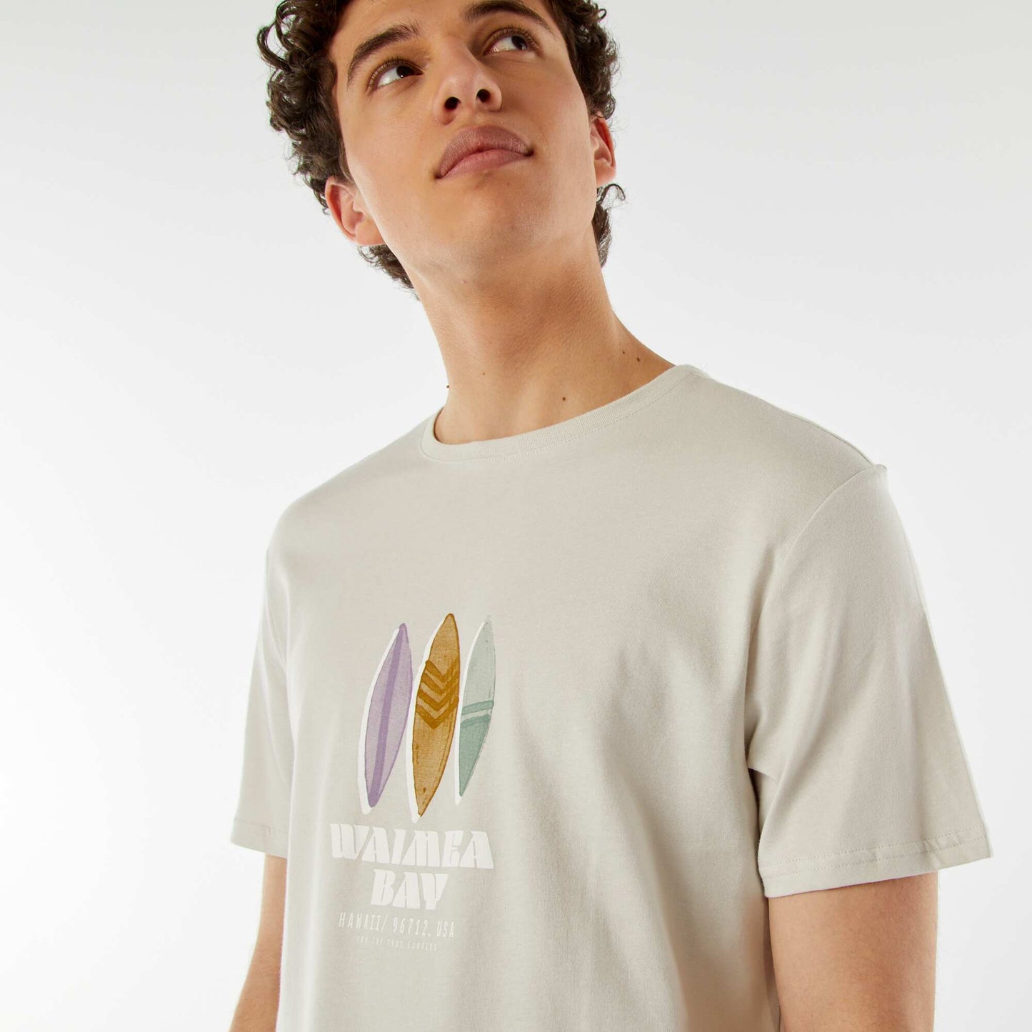 Tee-shirt imprimé à messages GRIS