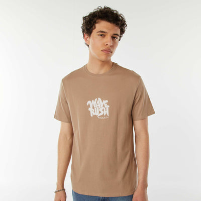 Tee-shirt imprimé à messages BEIGE