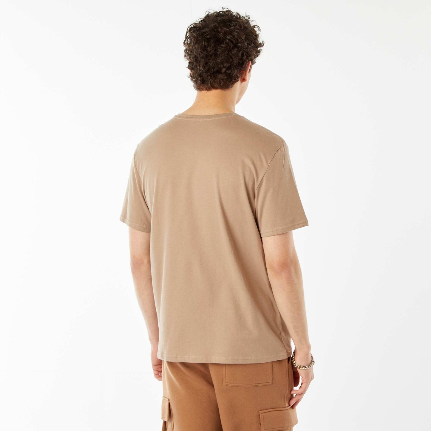 Tee-shirt imprimé à messages BEIGE