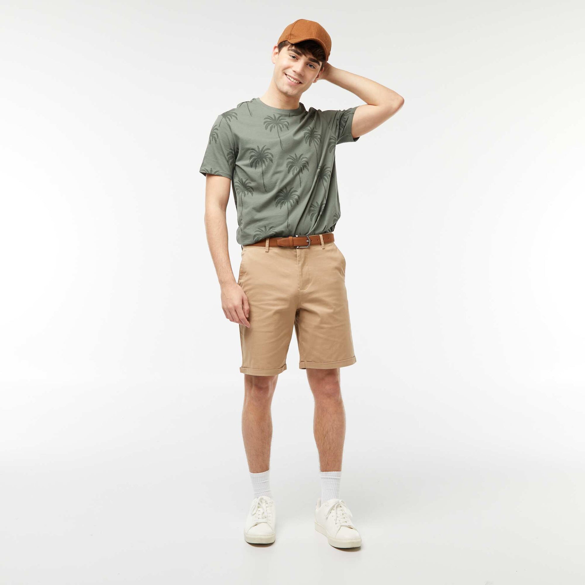 Tee-shirt imprimé palmiers VERT