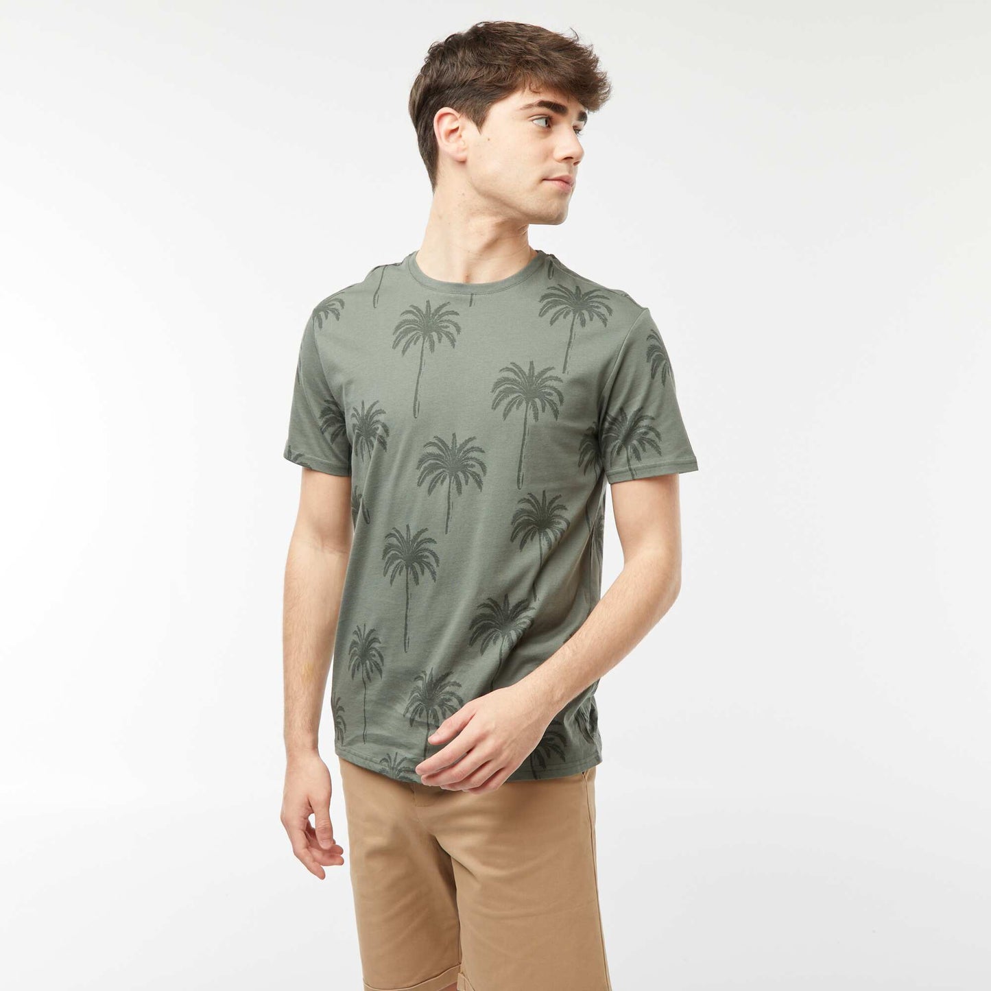 Tee-shirt imprimé palmiers VERT