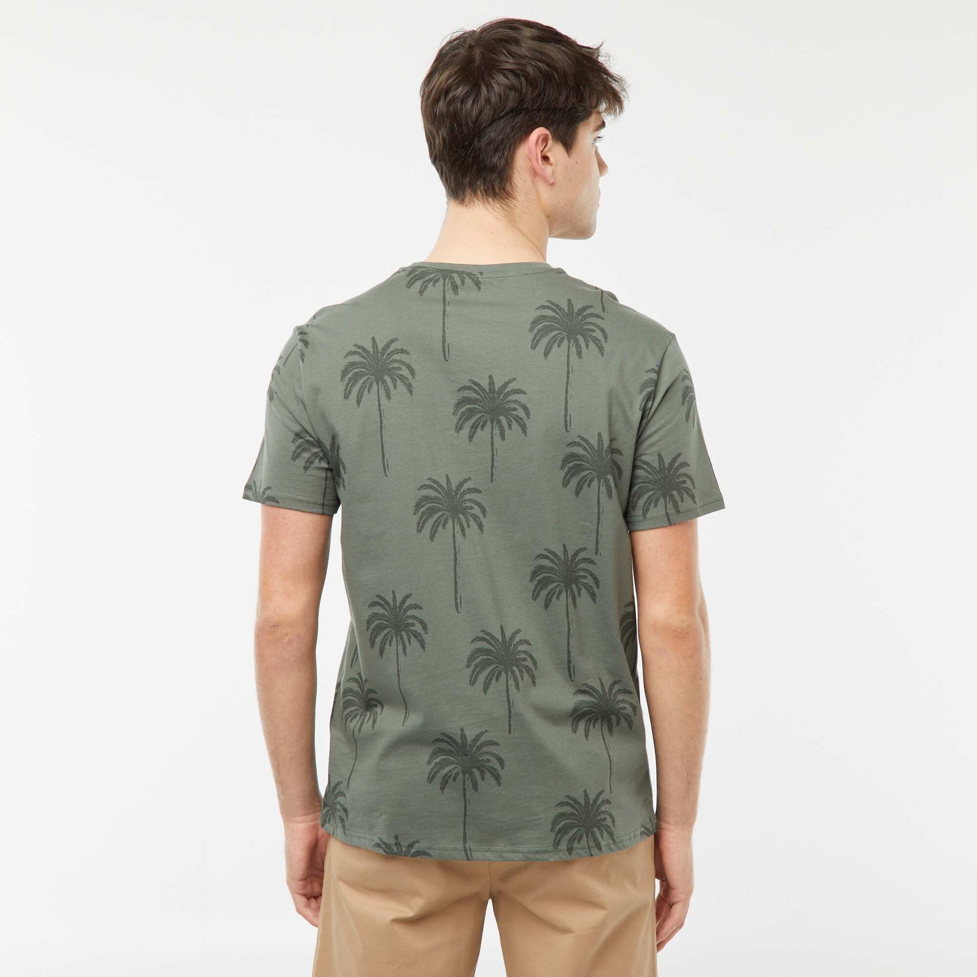 Tee-shirt imprimé palmiers VERT