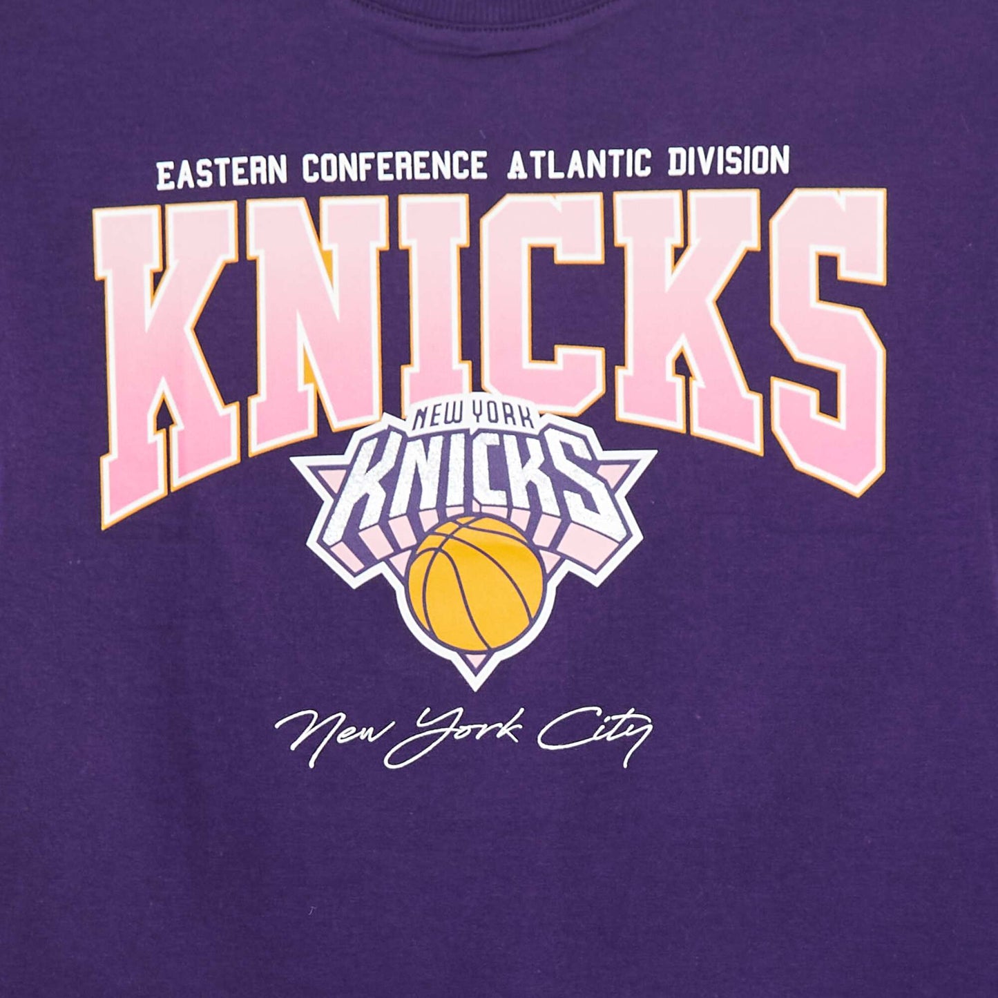 T-shirt cropped à manches courtes 'NBA' BLEU