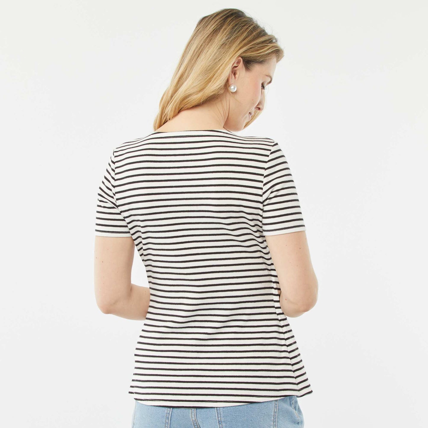 T-shirt cache-cœur d'allaitement BLANC