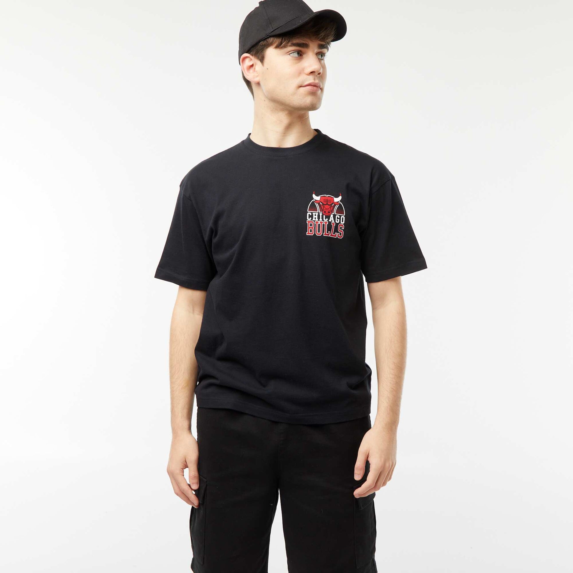 Tee-shirt imprimé 'NBA' NOIR