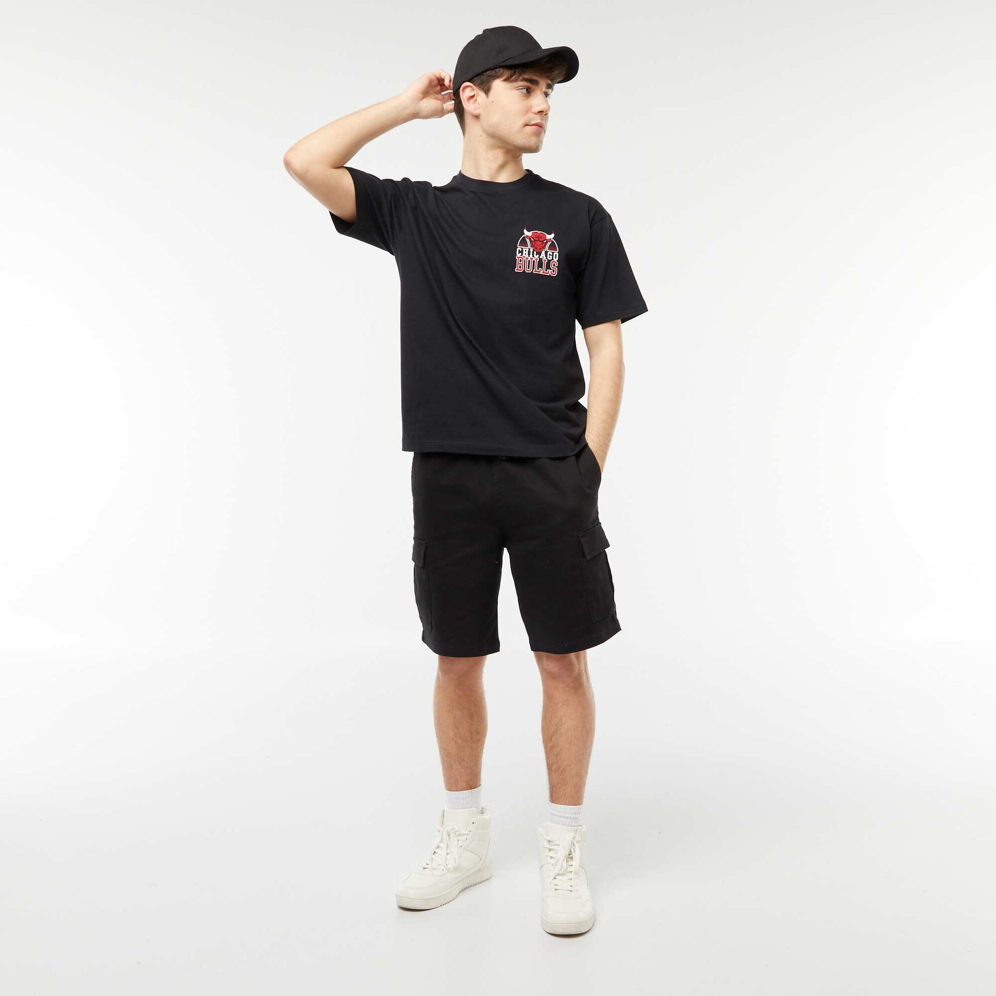 Tee-shirt imprimé 'NBA' NOIR