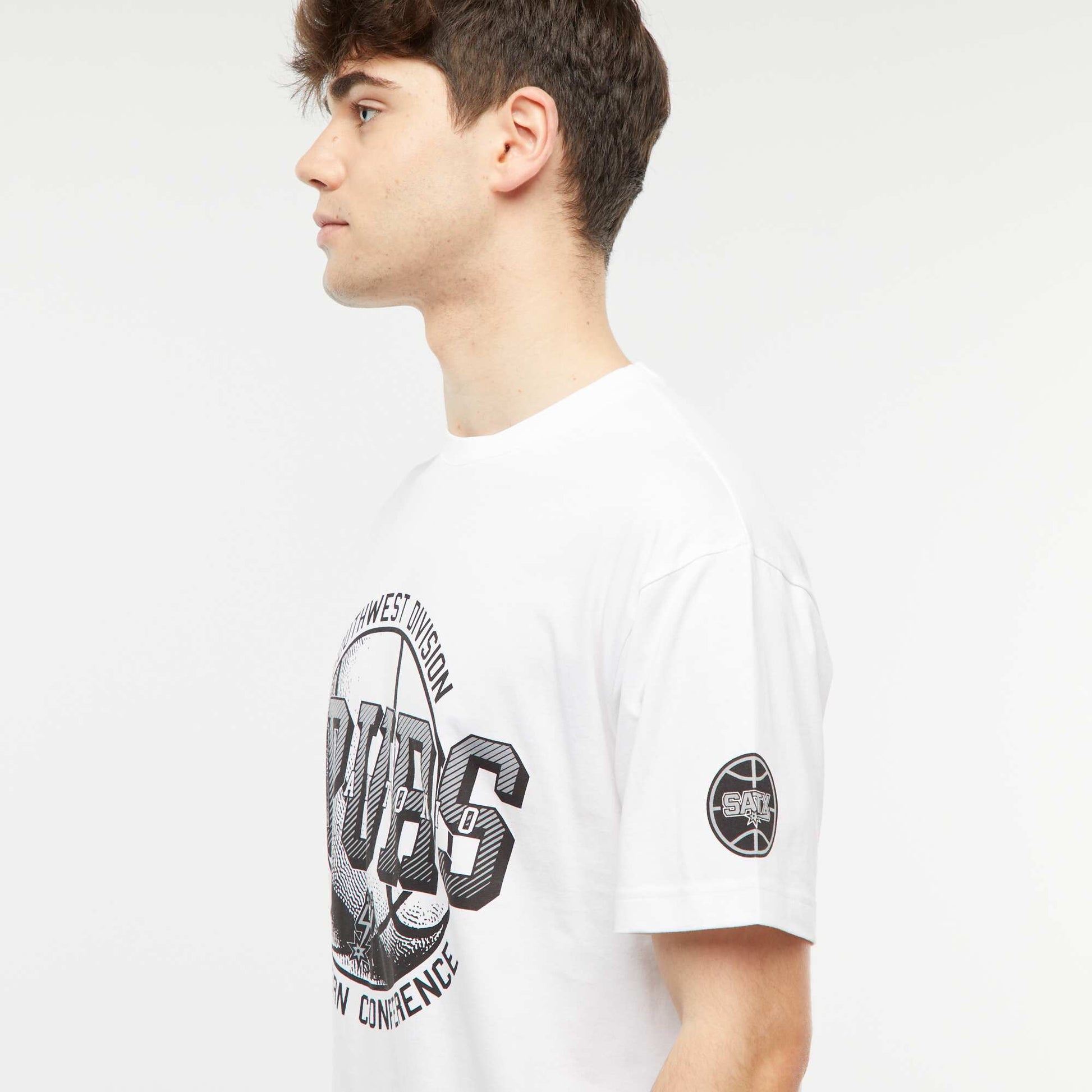 Tee-shirt imprimé 'NBA' BLANC