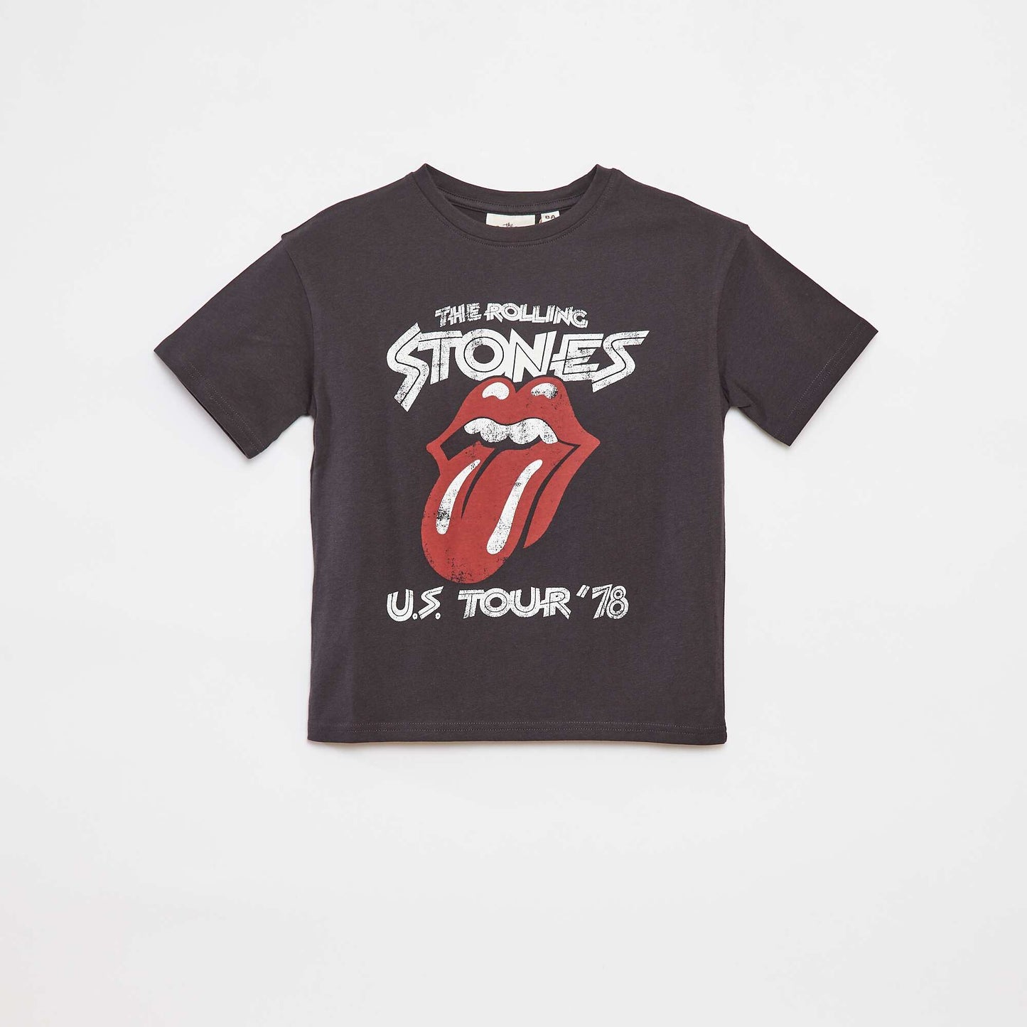T-shirt à manches courtes 'Rolling Stones' NOIR