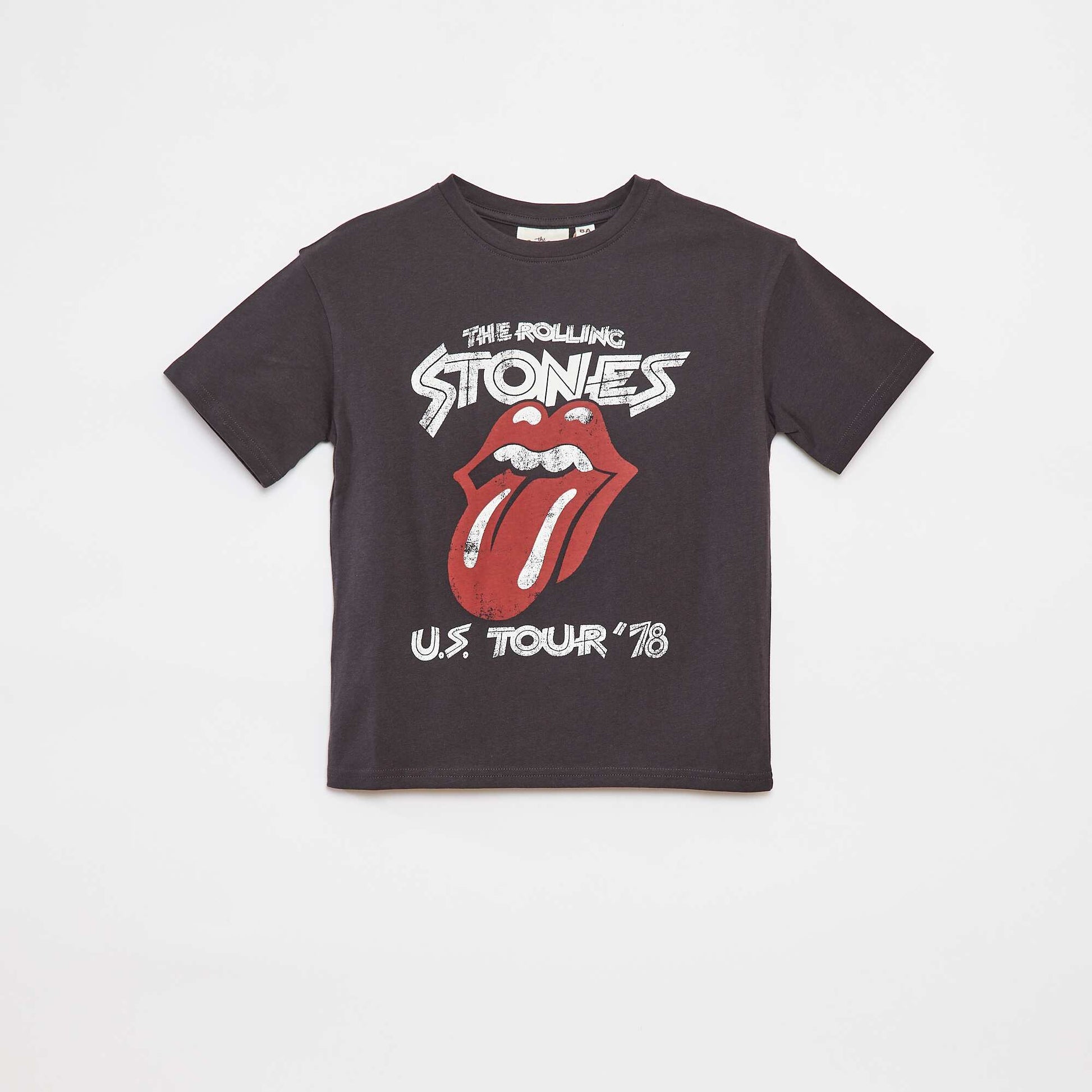 T-shirt à manches courtes 'Rolling Stones' NOIR