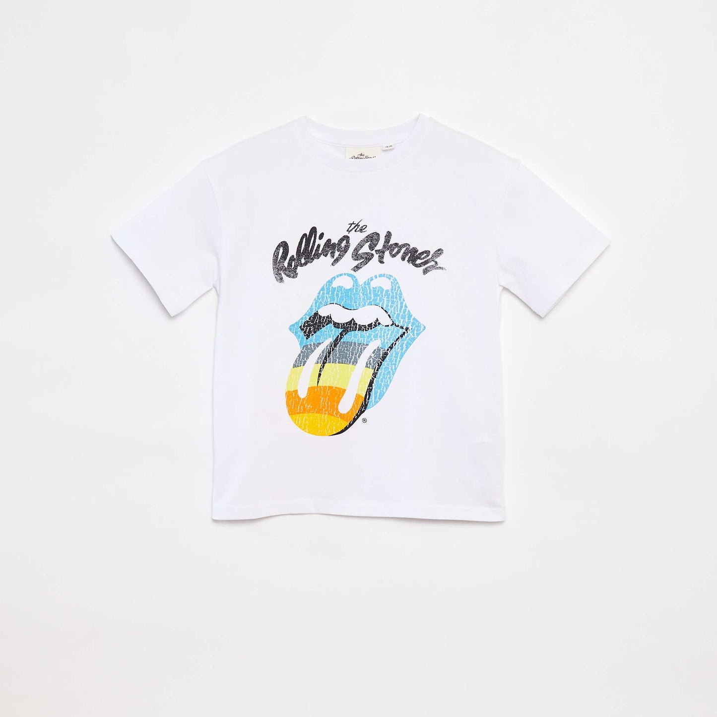 T-shirt à manches courtes 'Rolling Stones' BLANC
