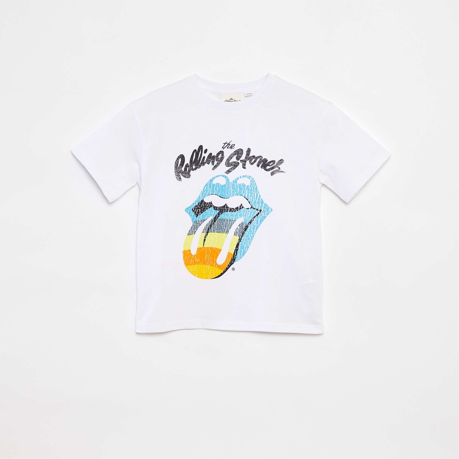 T-shirt à manches courtes 'Rolling Stones' BLANC
