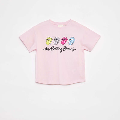 T-shirt à manches courtes 'Rolling Stones' ROSE